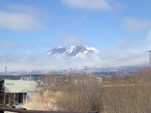 軽井沢から見る浅間山